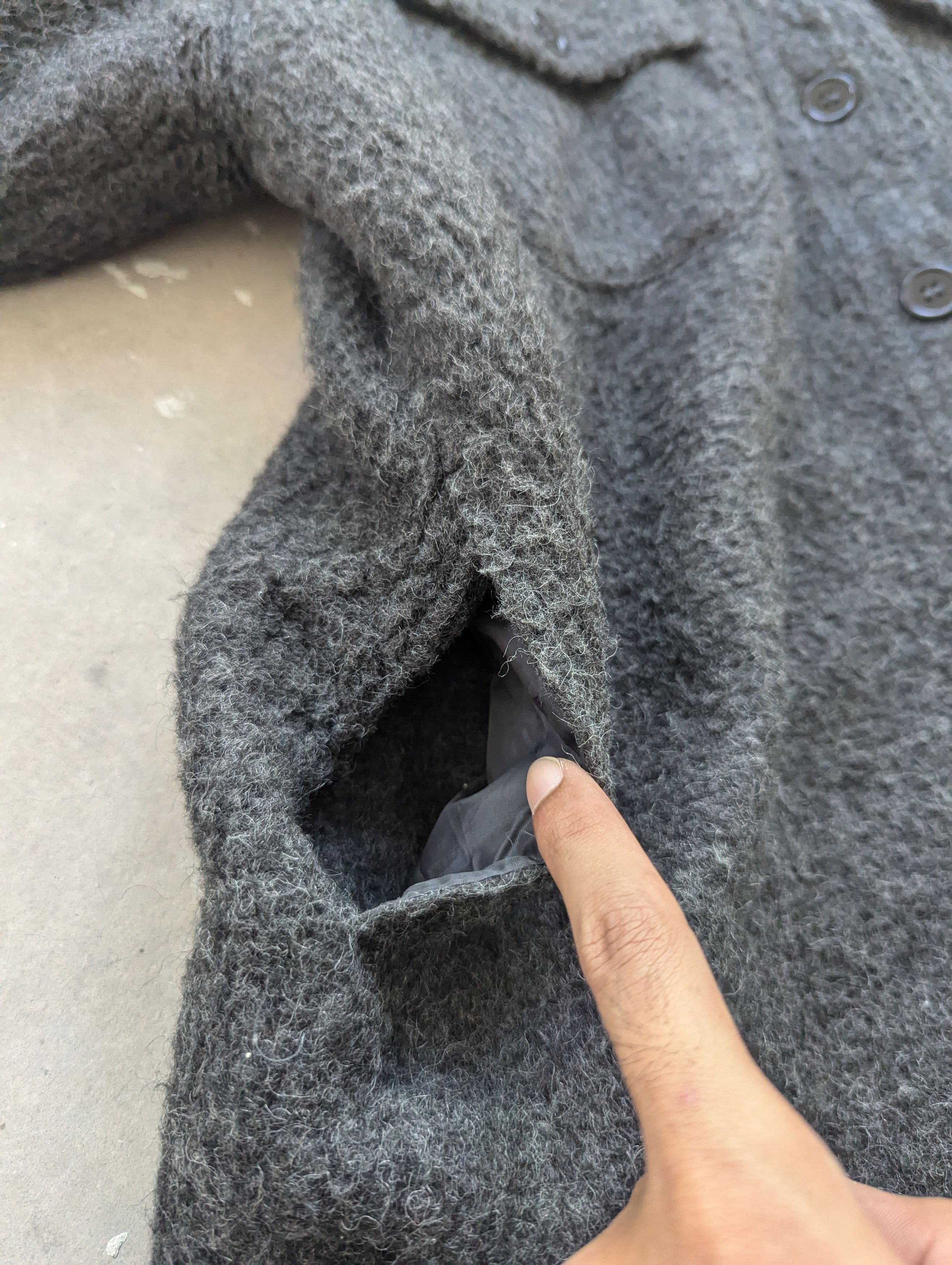 Japanese Brand × Vintage Vintage Wool Mohair Down Jacket Black by Season Reason Size M / US 6-8 / IT 42-44 - 9 Thumbnail