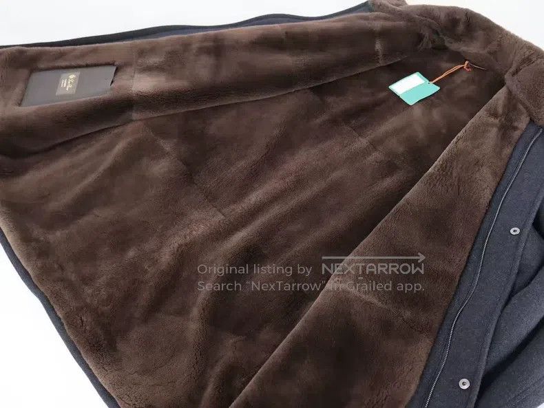 Loro Piana Loro Piana Cashmere Coat with Beaver Fur Lining and Cashme Size US XXL / EU 58 / 5 - 5 Thumbnail