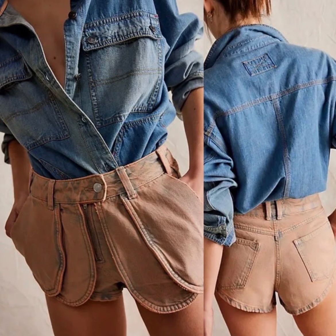 NWT We The Free Prince Street Denim Shorts size 27
