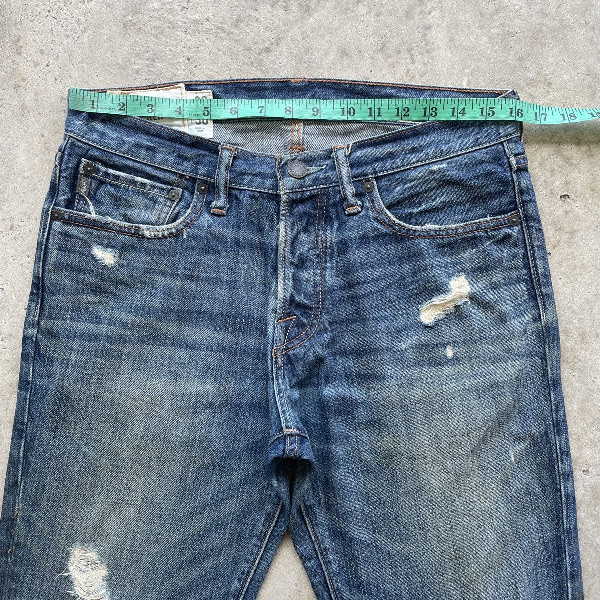 Abercrombie & Fitch × Jean × Vintage Vintage A&F BOOTCUT Denim Distressed FLARE Jeans Pants W32 Size US 32 / EU 48 - 5 Thumbnail