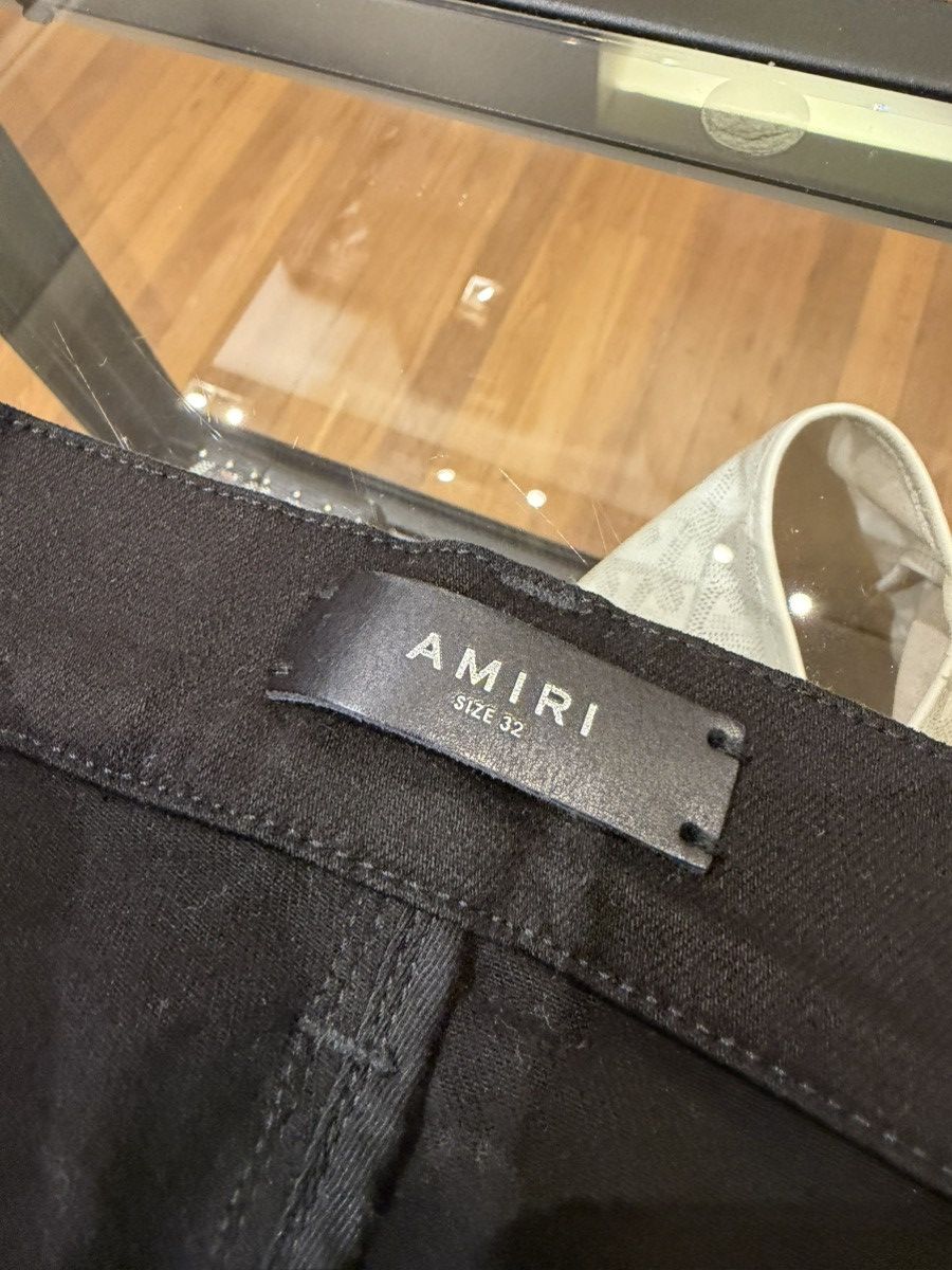 Amiri Amiri MX1 Black Bandana Patch Denim Jeans Size US 32 / EU 48 - 3 Thumbnail