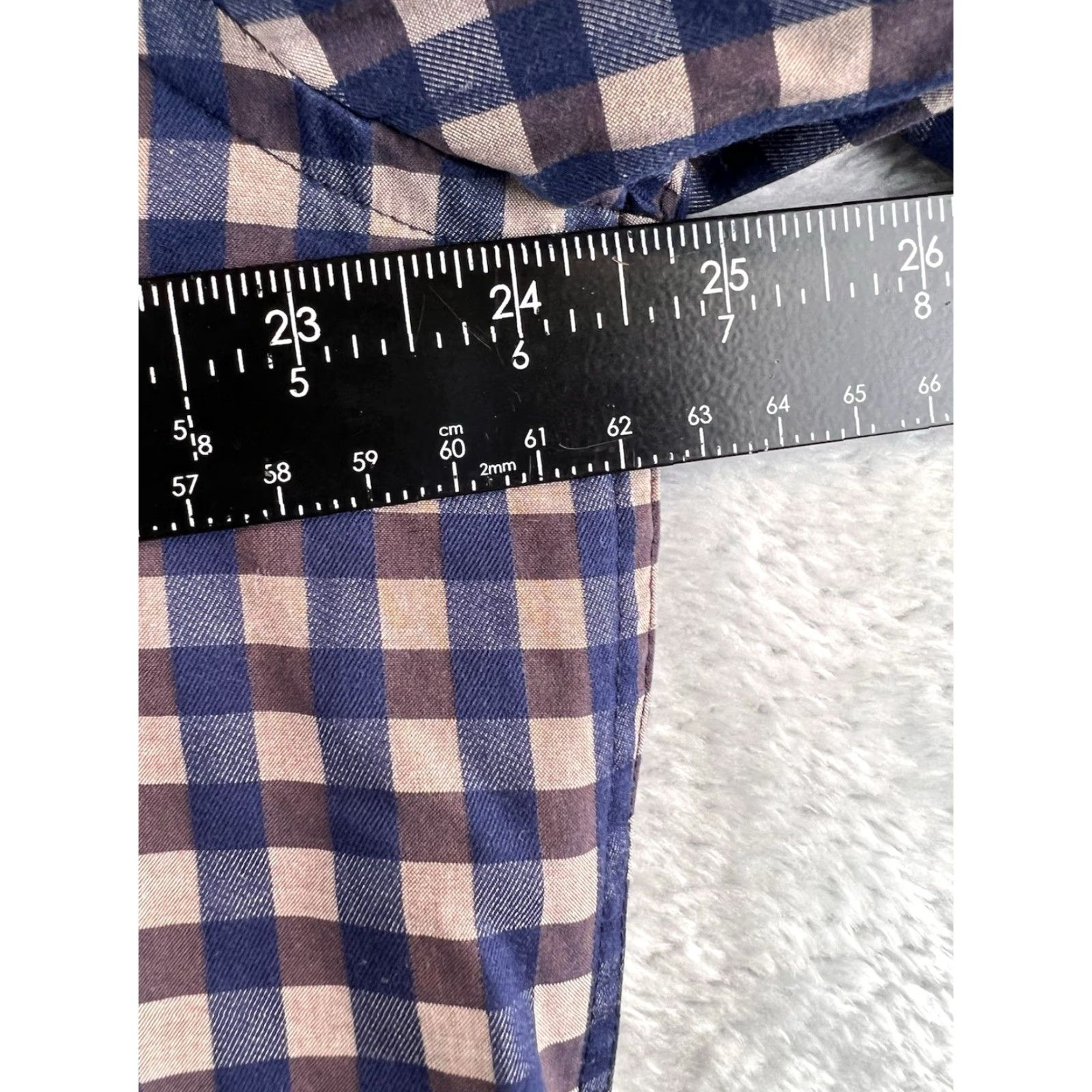 Johnston & Murphy Johnston Murphy Button-Up Shirt Mens L Brown Navy Preppy Cotton Button Collar Long Sleeve Knit Collarless? Size US L / EU 52-54 / 3 - 5 Thumbnail