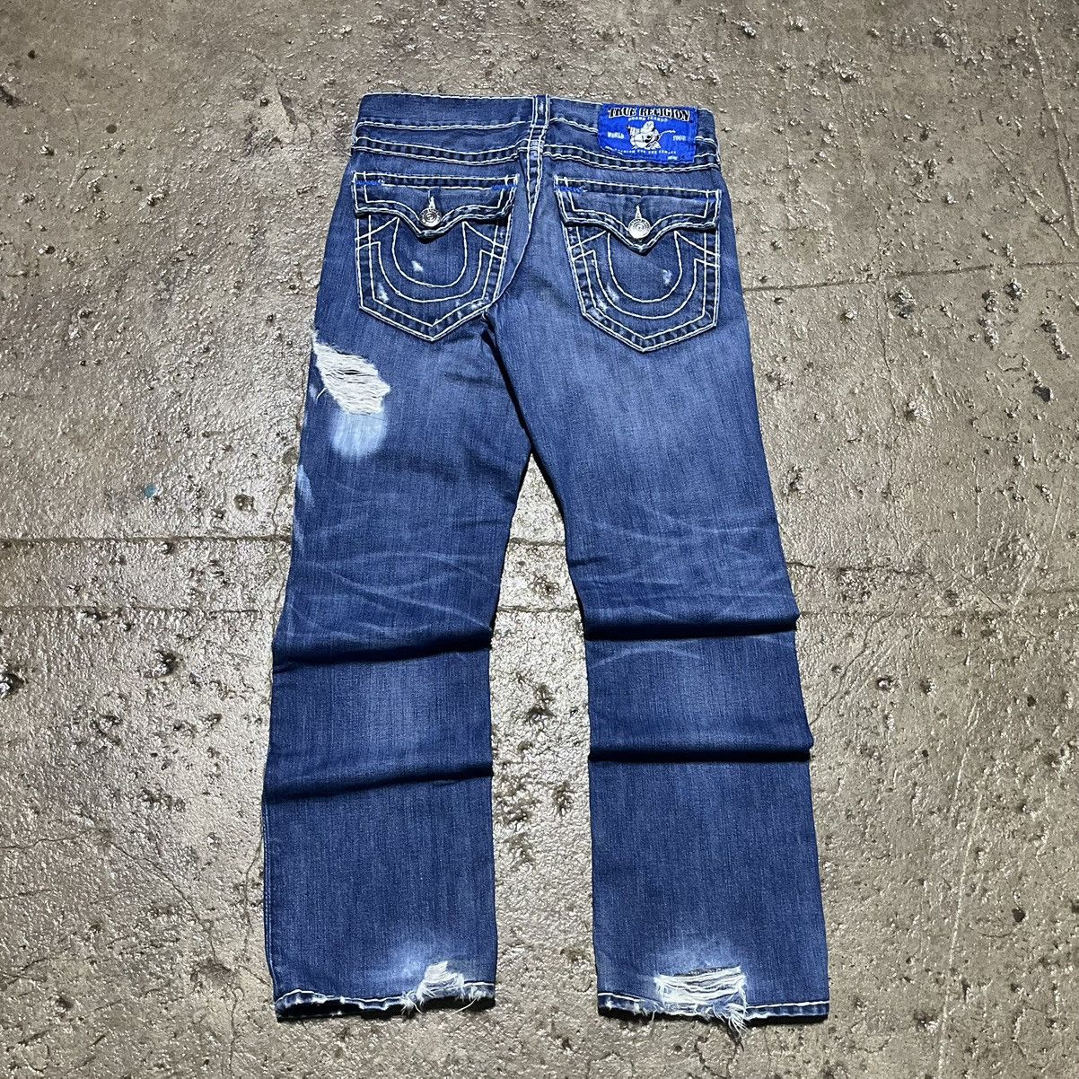 image of Crazy Vintage Y2K True Religion Jeans Hip-Hop Skater Unique in Blue, Men's (Size 31)