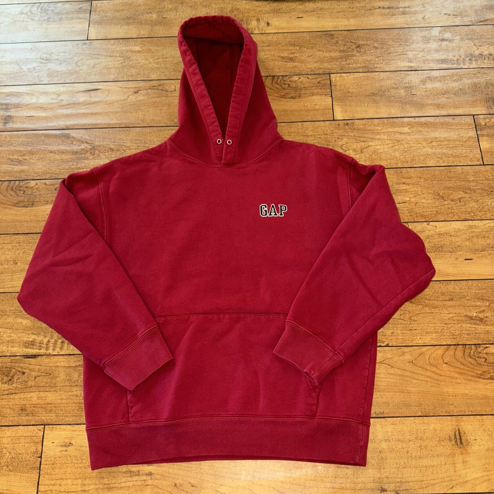 Gap Vintage Y2K GAP Hoodie Red Small 22x25 Preppy 90s Size US S / EU 44-46 / 1 - 1 Thumbnail
