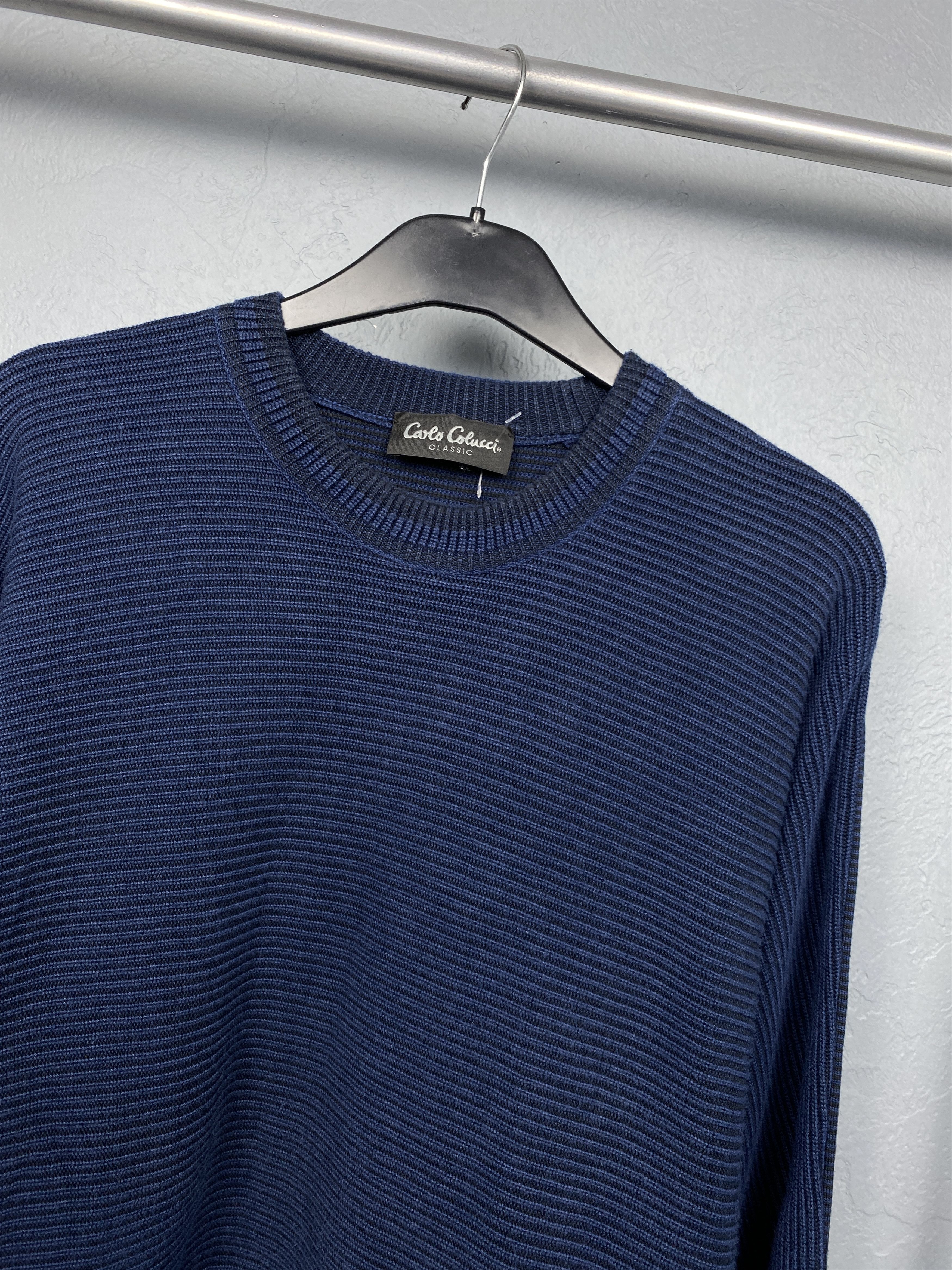 Carlo Colucci Carlo Colucci Vintage Mens Crew Neck Knit Sweater Size US XL / EU 56 / 4 - 2 Thumbnail