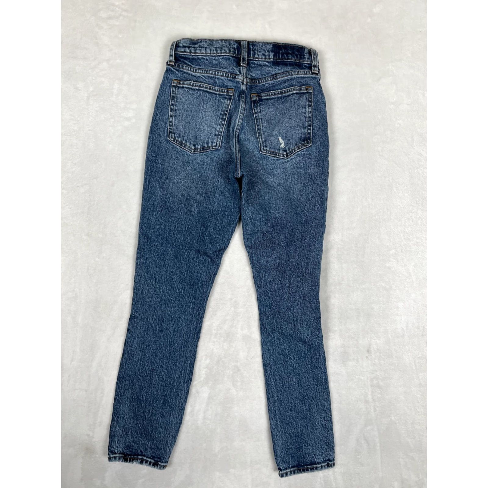 Abercrombie & Fitch Abercrombie & Fitch Jeans Womens 2 26 Blue High Rise The Skinny Distressed Denim Size 26" / US 2 / IT 38 - 6 Thumbnail