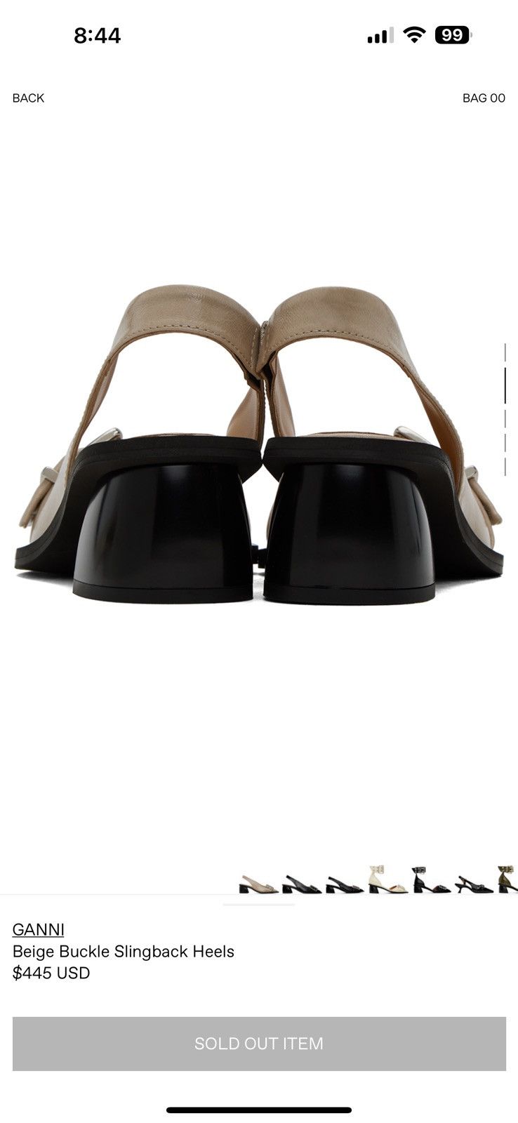 Ganni Ganni Tan Feminine Buckle Slingback Heel Size US 8 / IT 38 - 8 Thumbnail