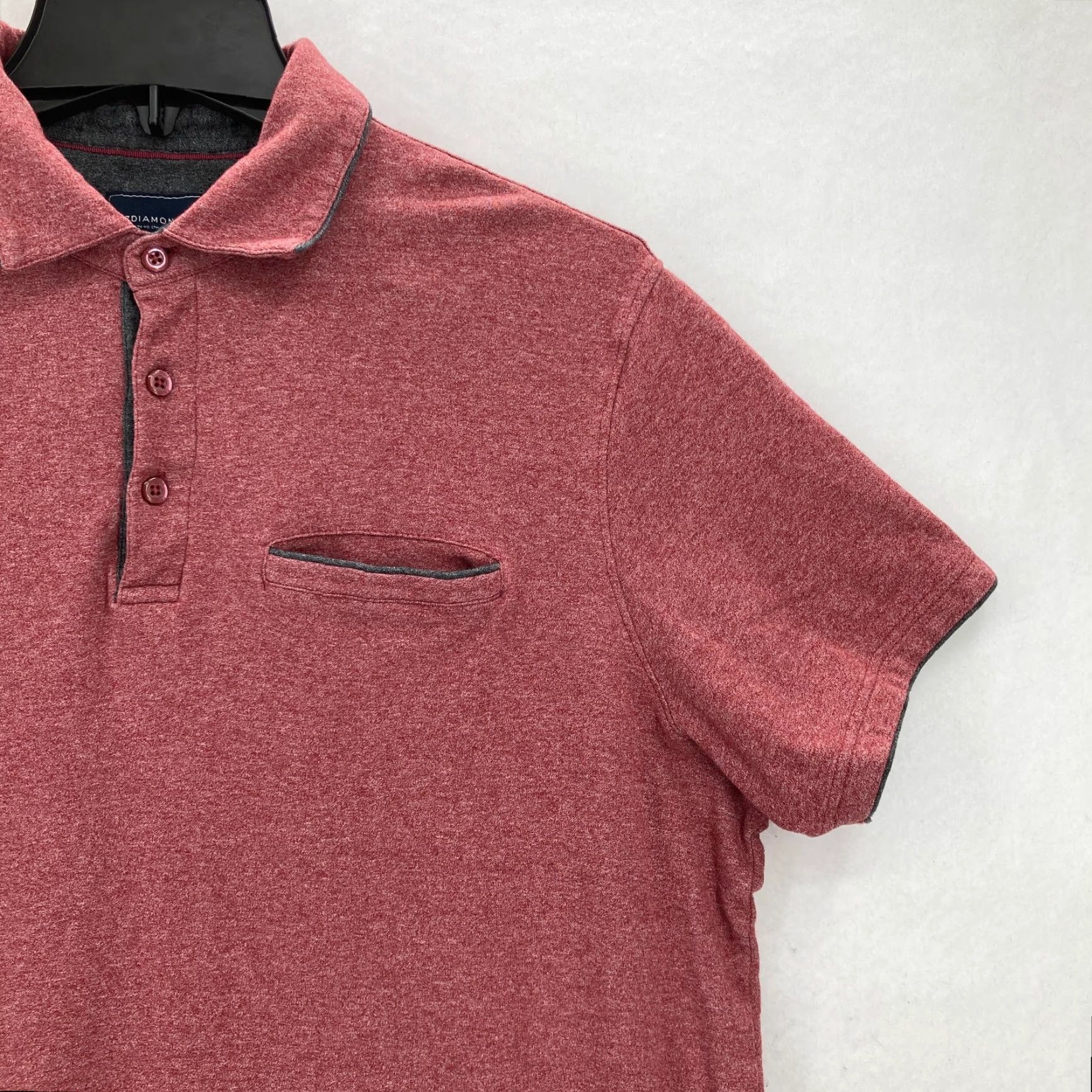 Vintage 7 Diamonds Polo Shirt Mens Red Size L Short Sleeve Pocket Casual Travel Size US L / EU 52-54 / 3 - 3 Thumbnail