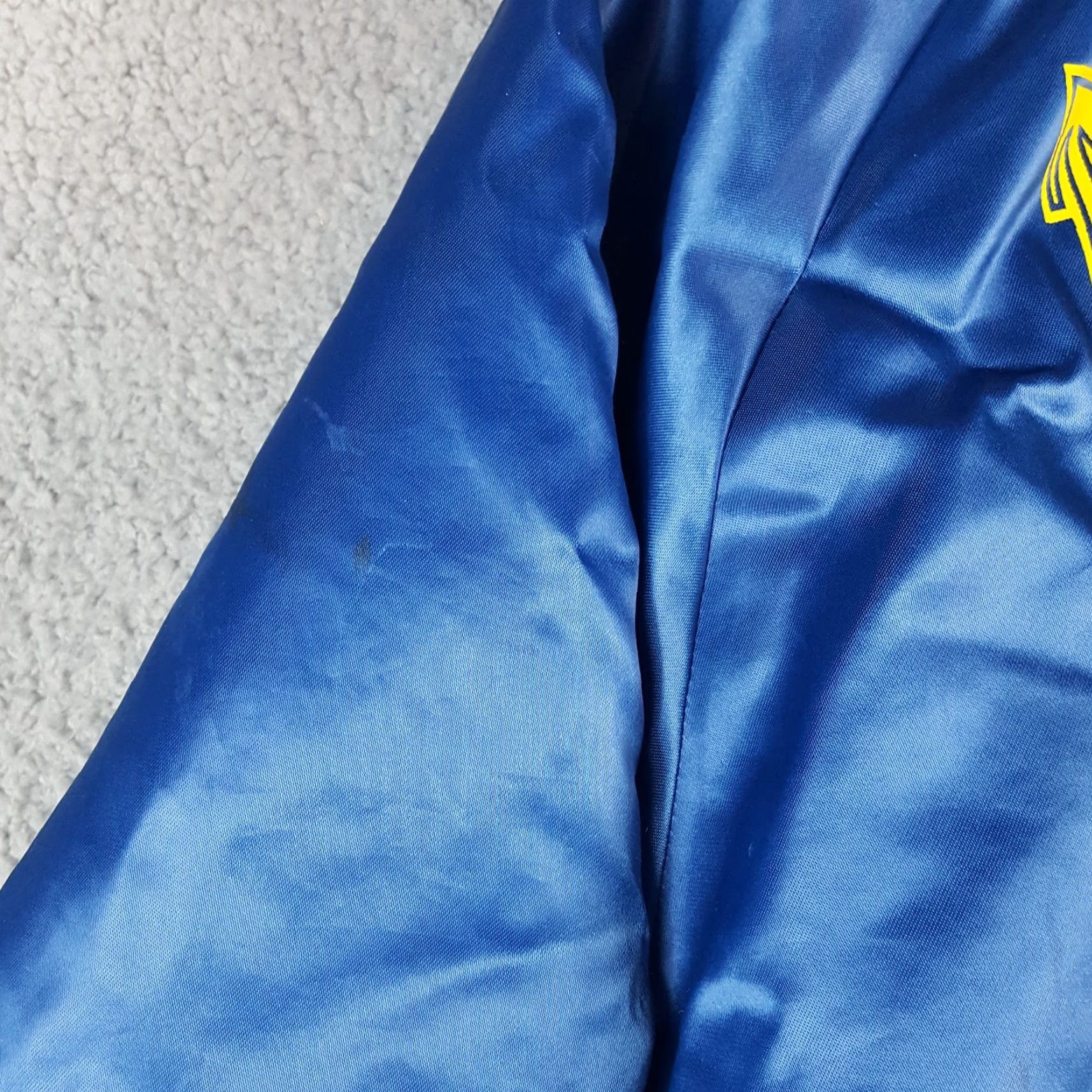 Vintage VINTAGE Nasco Windbreaker Jacket 80s 90s Satin Bomber Tri Cities Christian Eagles XL Navy Blue Logo Embroidered Full Zip Men's Jacket Size US XL / EU 56 / 4 - 7 Thumbnail