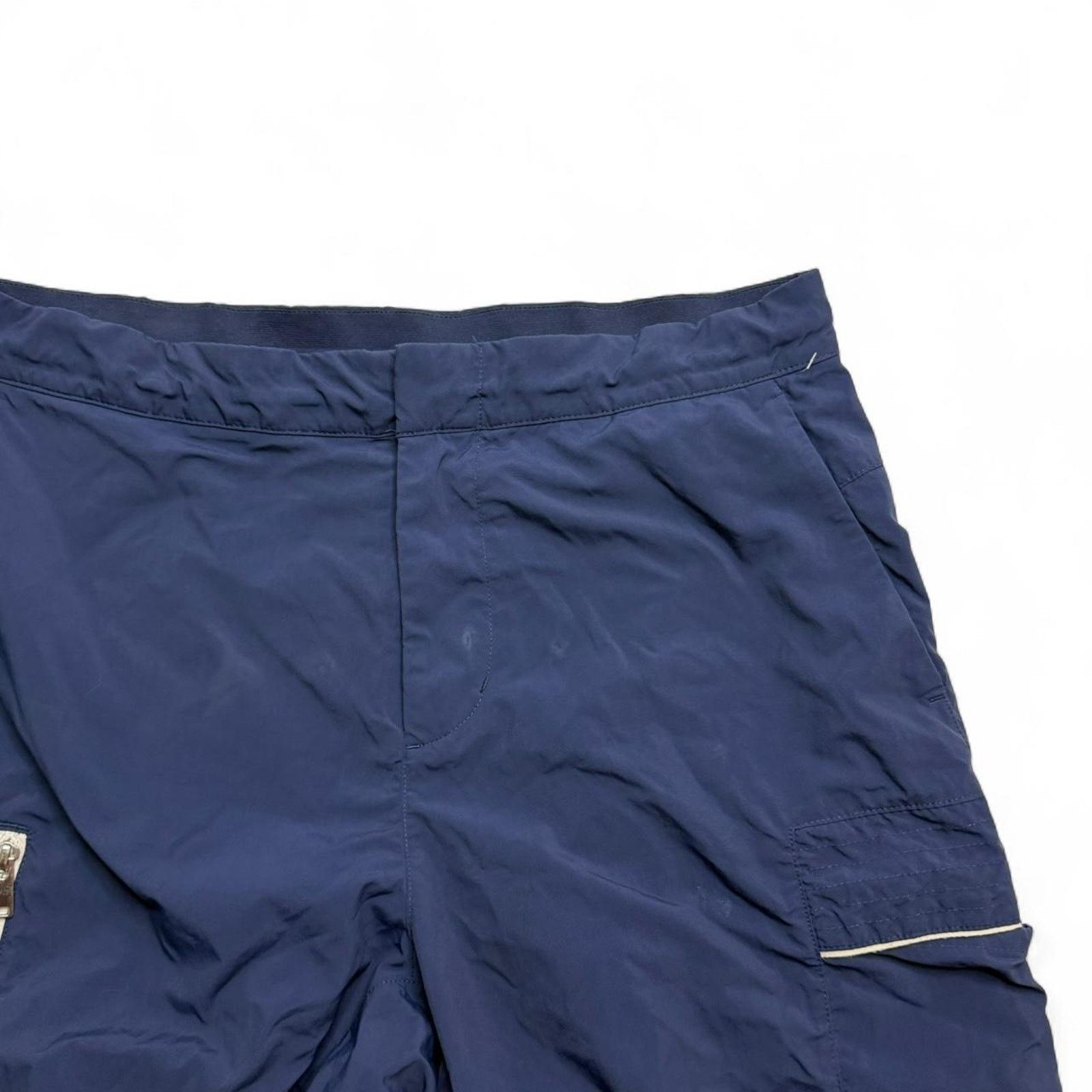 Nike Nike Mens Nylon Cargo Track Pants Blue Reflective Zip Y2K 32 Size US 33 - 6 Thumbnail