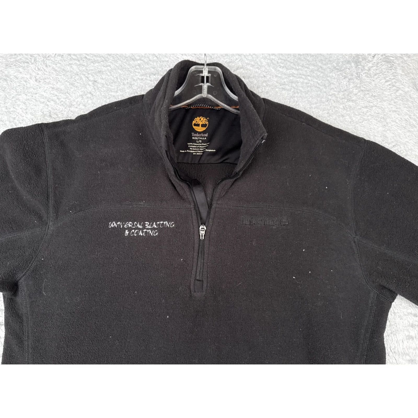 Timberland Timberland Sweatshirt Mens Large Black Fleece Quarter Zip Pullover Logo Size US L / EU 52-54 / 3 - 4 Thumbnail