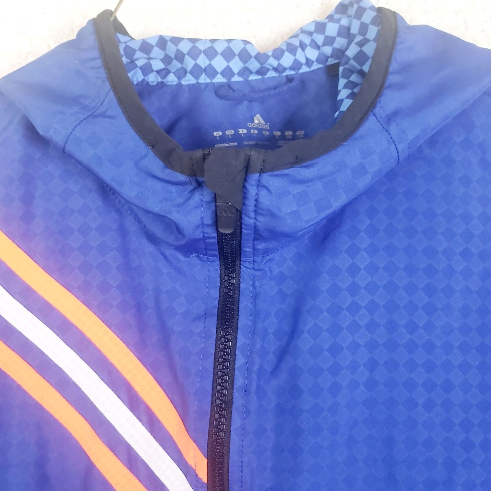 Adidas Adidas Track Jacket Mens L Blue Full Zip Hooded Clima Proof Striped Size US L / EU 52-54 / 3 - 6 Thumbnail
