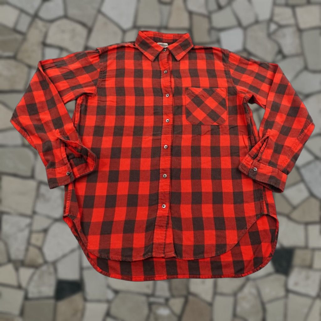 Ralph Lauren Ralph Lauren Plaid Button-Up Shirt Women Large Red Flannel Relaxed Fit Casual Size L / US 10 / IT 46 - 1 Thumbnail