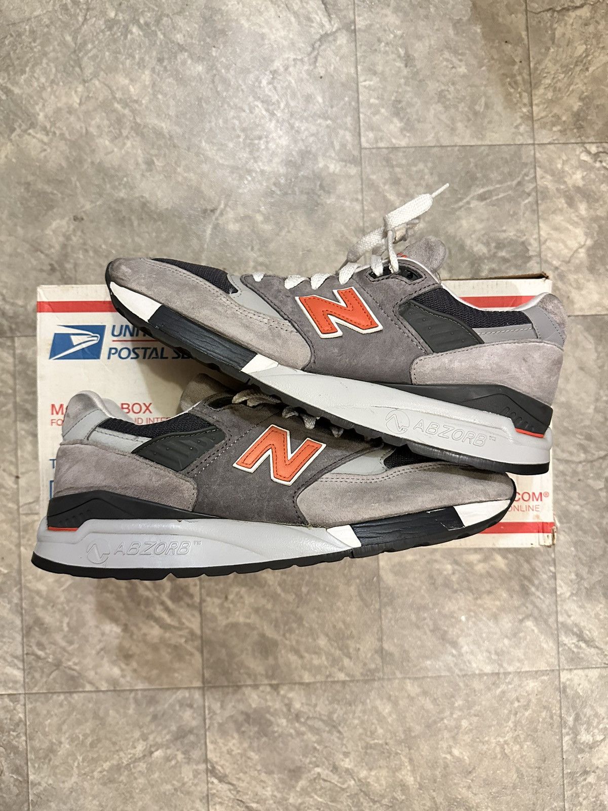 New balance clearance 998 grey orange