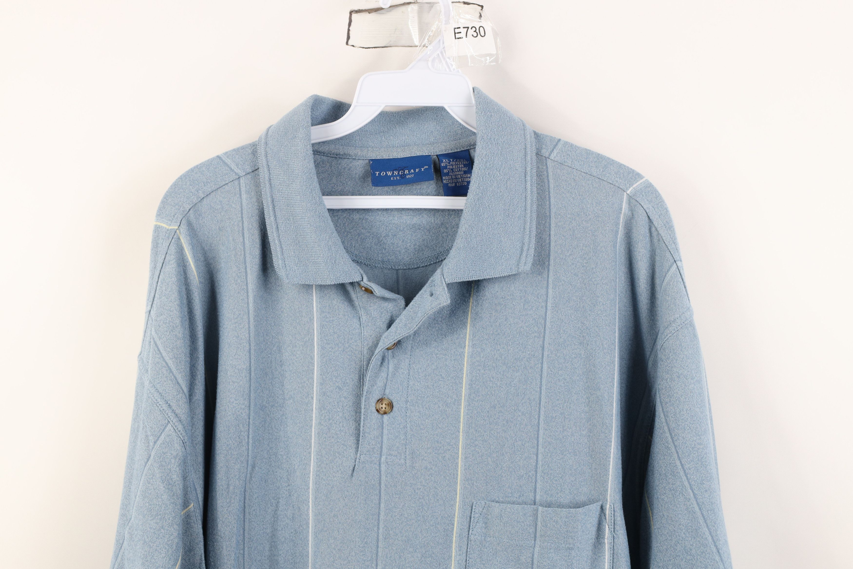 Vintage Vintage 90s Streetwear Knit Collared Golf Polo Shirt Blue Size US XL / EU 56 / 4 - 2 Thumbnail