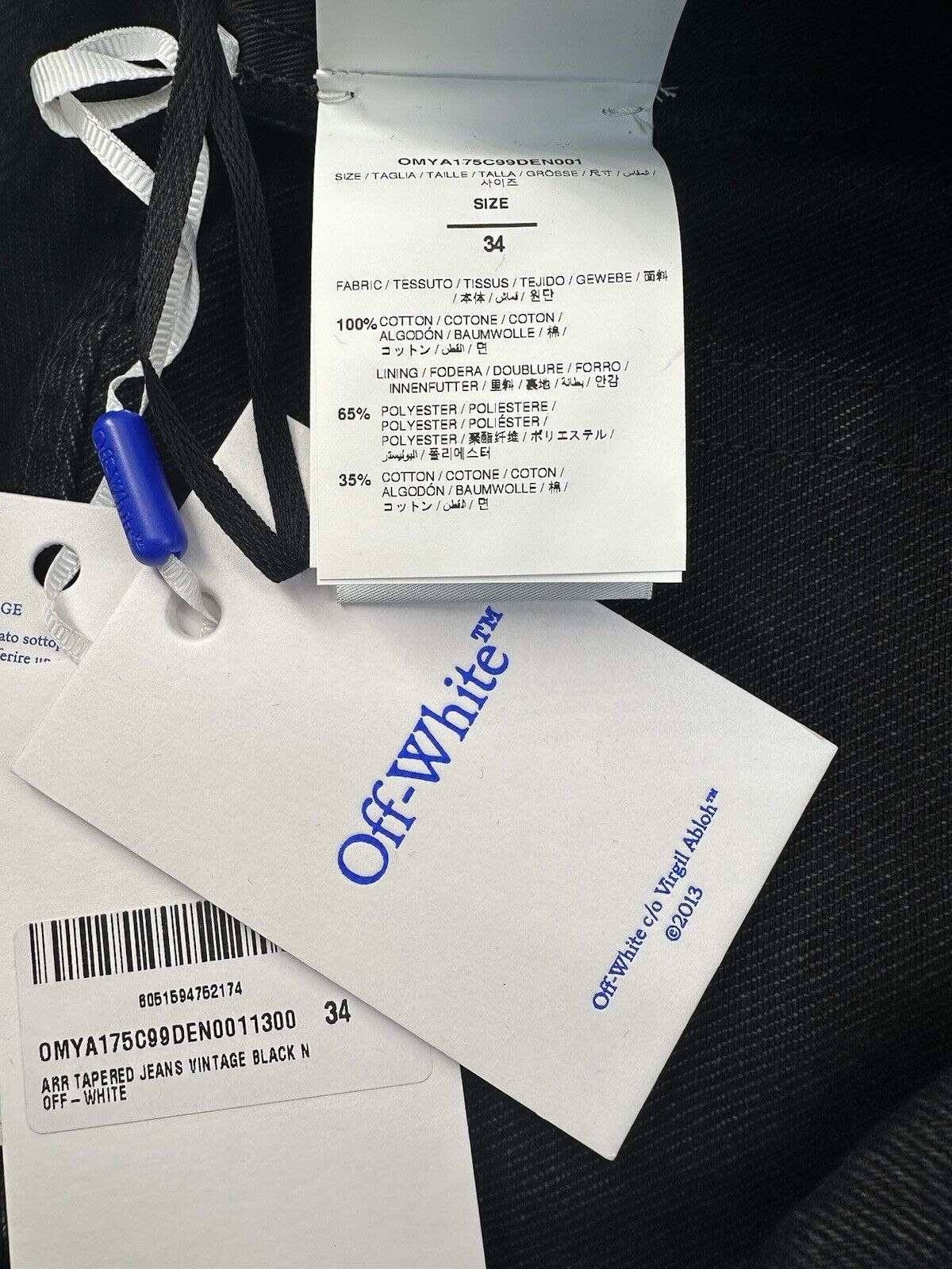 Off-White New Off-White Jeans Men's SIze-US34 Size US 34 / EU 50 - 14 Thumbnail
