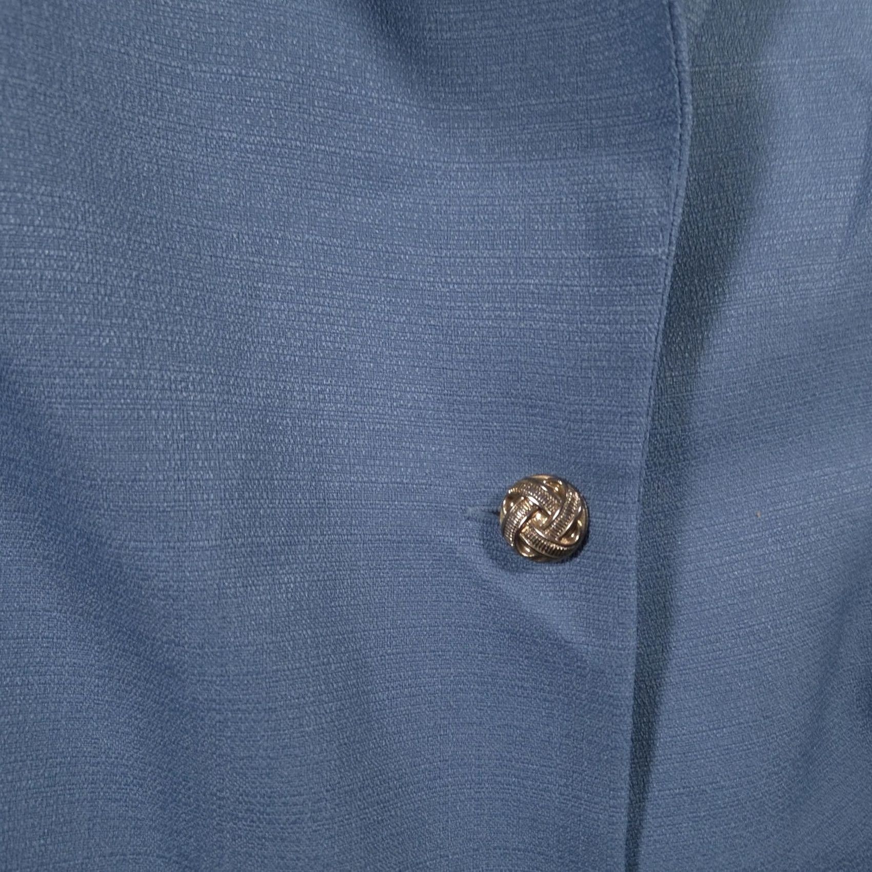 Vintage VINTAGE Bedford Fair Blazer Womens 18 Blue Short Sleeve Button Front Lined Jacket USA Jacket/Coat Size 40" / US 18 - 4 Thumbnail
