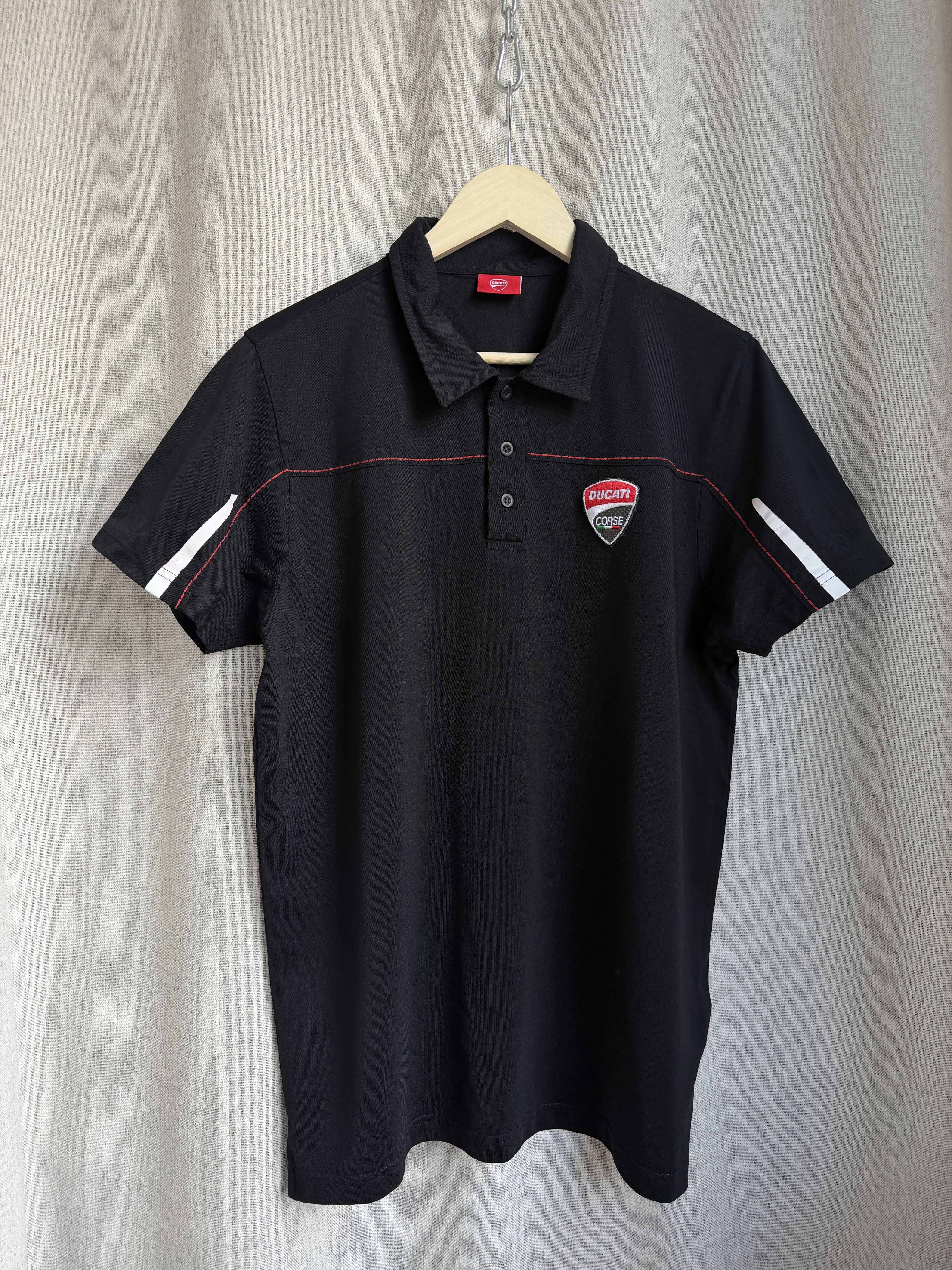 Ducati Ducati Corse Black Nylon Polo Moto Shirt Size US M / EU 48-50 / 2 - 2 Thumbnail