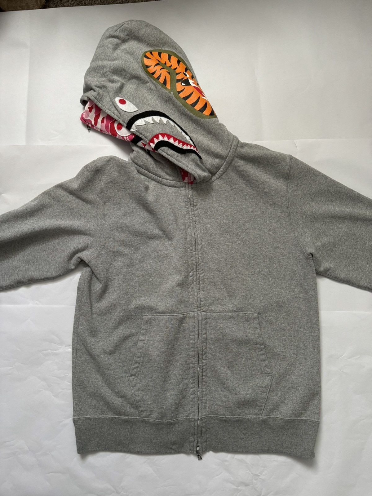 Bape ABC Camo Shark Wide Fit Full Zip Double Hoodie | Grailed