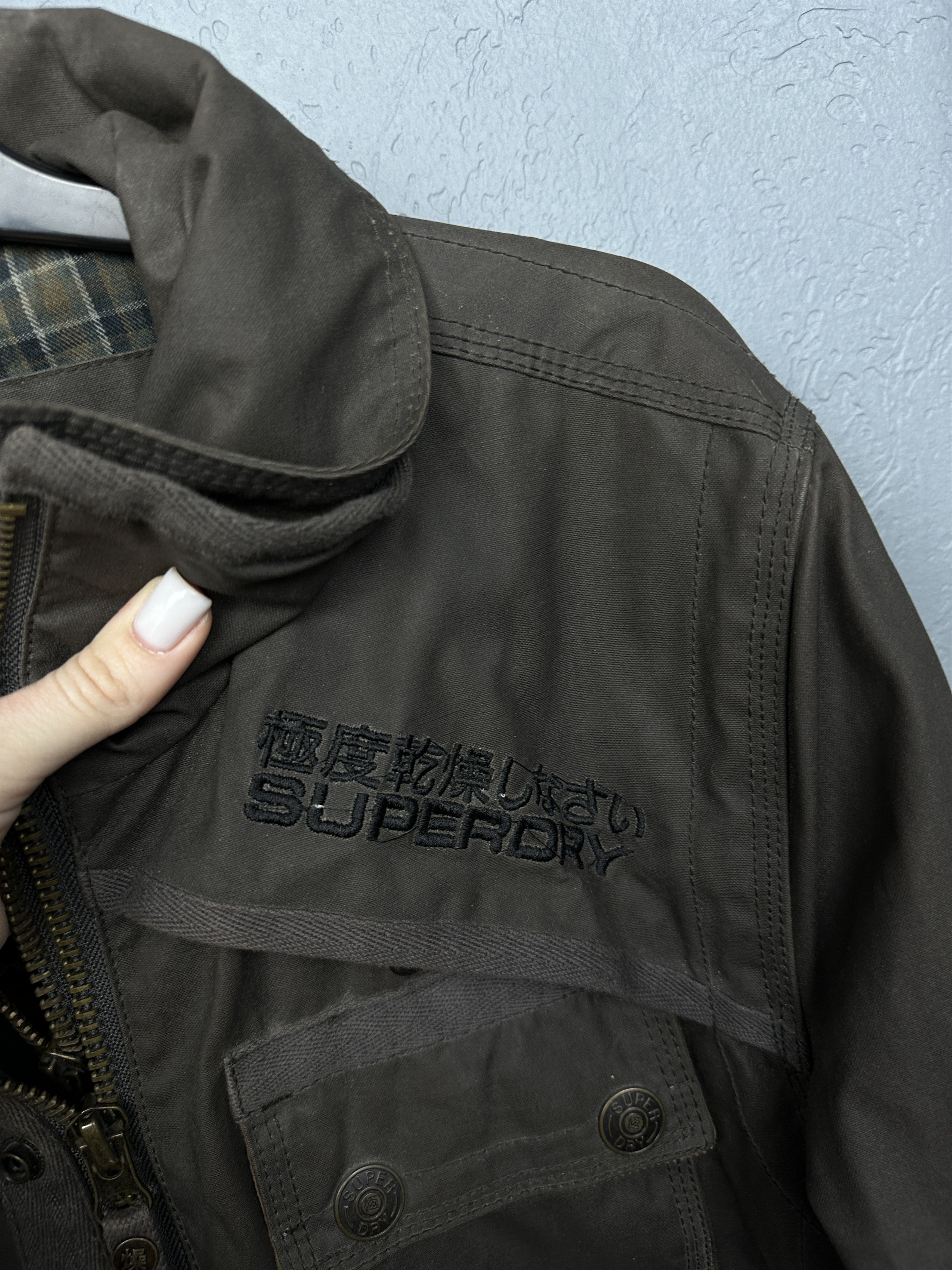 Superdry Superdry Vintage Mens Motorcycles Biker Wax Jacket Size US XL / EU 56 / 4 - 3 Thumbnail