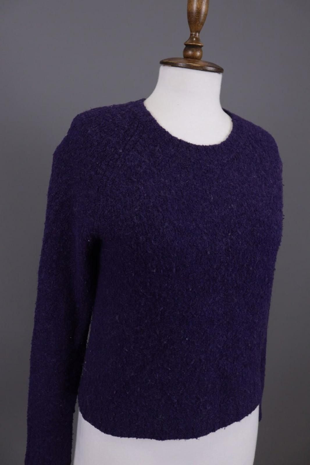Designer Miss Sixty Purple Knit Cropped Sweater Size S Size S / US 4 / IT 40 - 5 Thumbnail