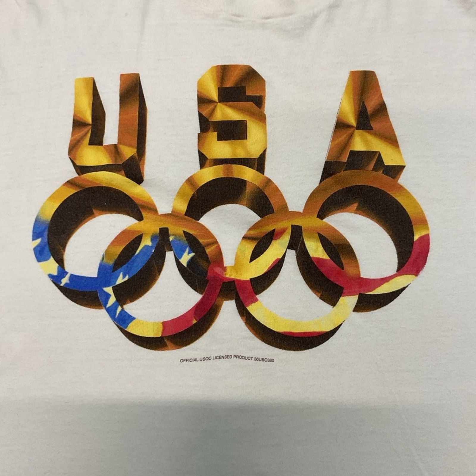 Hanes Vintage 1996 Atlanta Olympics Team U.S.A. T-Shirt Size US XL / EU 56 / 4 - 4 Thumbnail