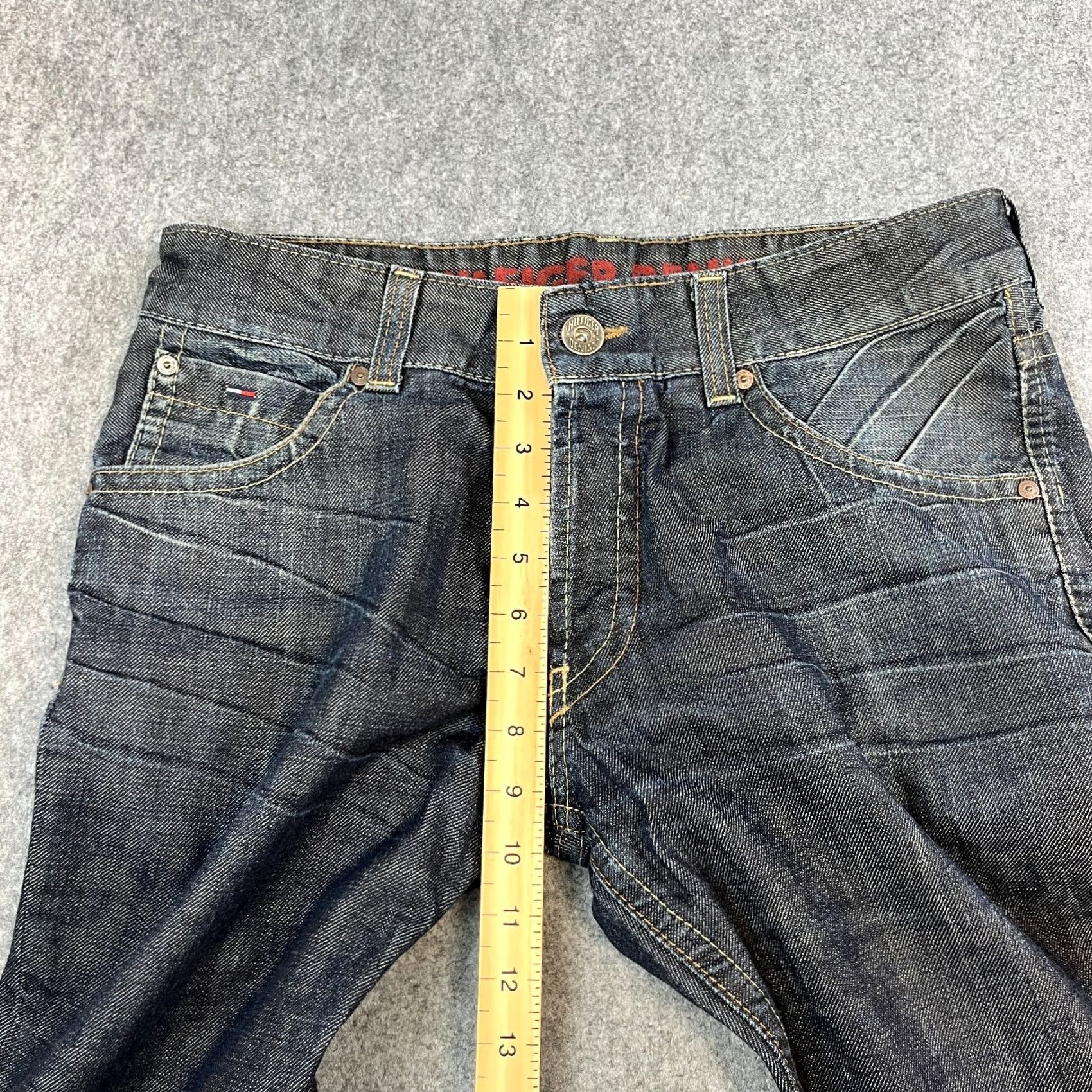 Tommy Hilfiger Tommy Hilfiger Jeans Regular Straight 33 32 Dark Wash Blue Denim Vintage Men’s Jeans Size US 33 - 5 Thumbnail