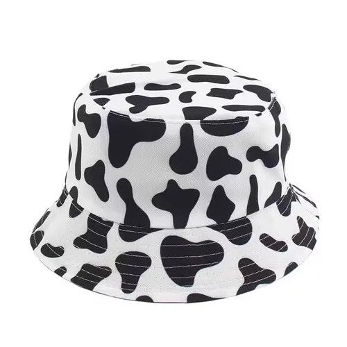Other Cow Print White Black Reversible Bucket Hat Size ONE SIZE - 4 Thumbnail