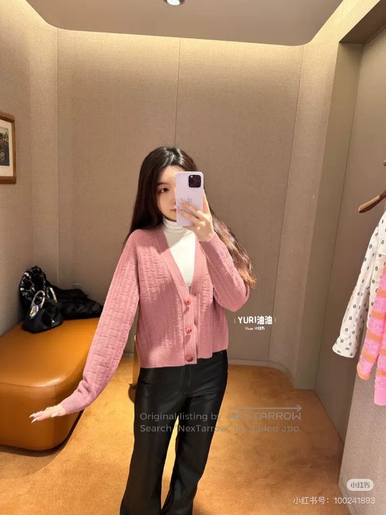 Hermes Hermes Fuchsia H Letter 100% Cashmere Cardigan Size XS / US 0-2 / IT 36-38 - 8 Thumbnail