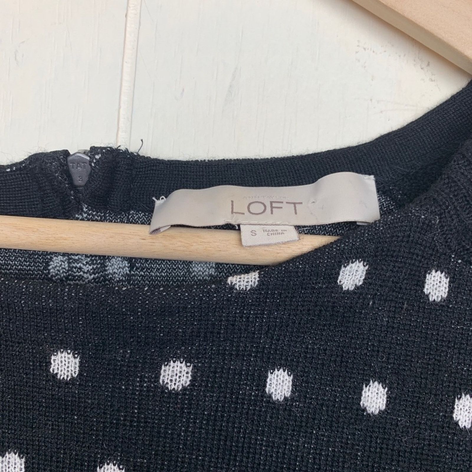 Loft Loft Black & White Dot Pullover Sweater Women Small Size S / US 4 / IT 40 - 4 Thumbnail