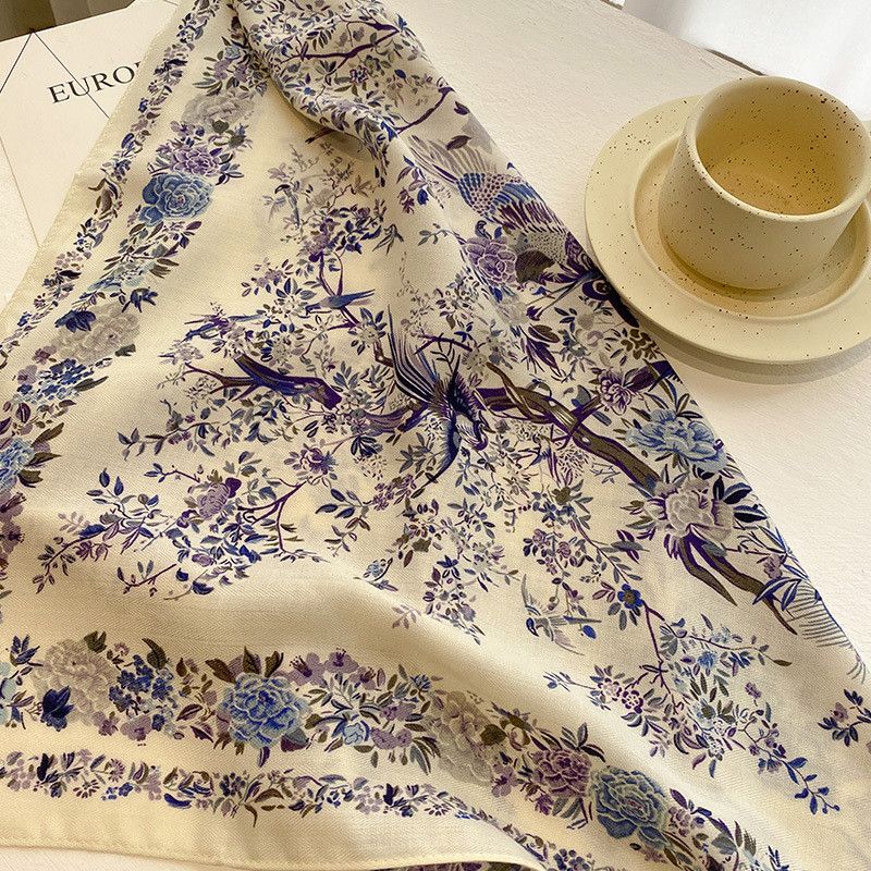 Japanese Brand × Vintage Leaves Pattern Square Scarf Size ONE SIZE - 5 Thumbnail