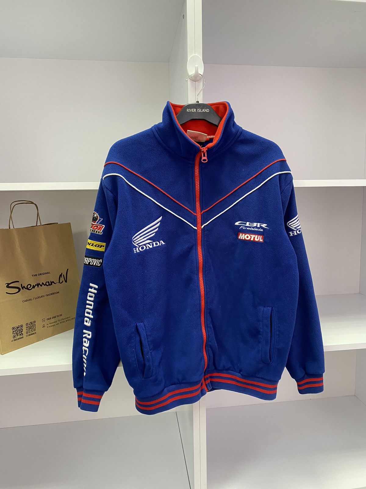 Honda × Vintage Vintage Honda Racing Fleece Jacket Size US M / EU 48-50 / 2 - 4 Thumbnail