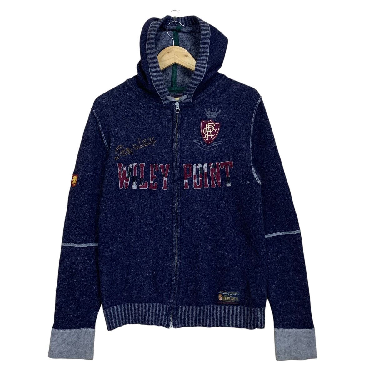 Replay Replay Big Logo Zipper Hoodie Knit Size US M / EU 48-50 / 2 - 1 Thumbnail