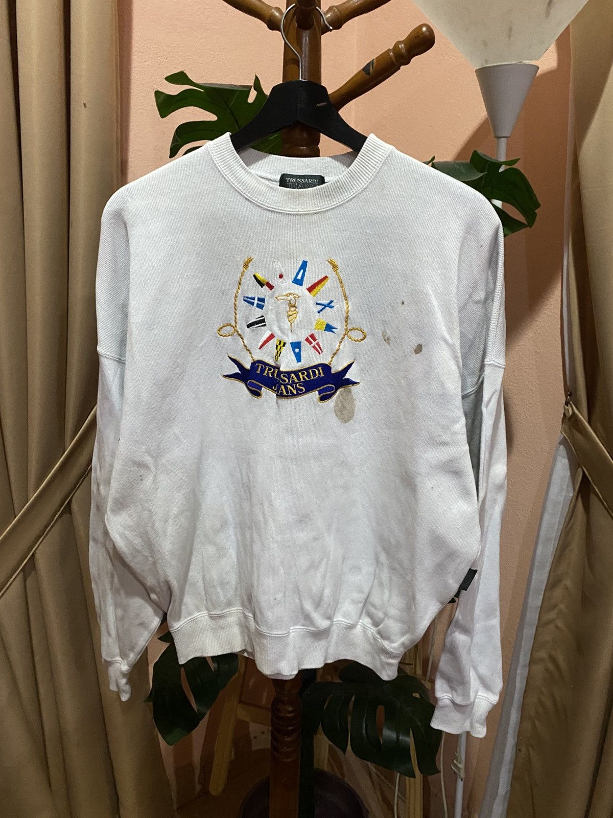 Trussardi Vintage Trussardi Jeans Embroidered Nautical Sweatshirt Size US S / EU 44-46 / 1 - 3 Thumbnail