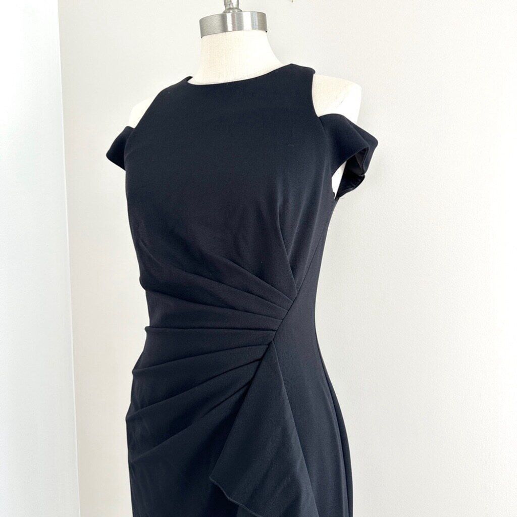 Tadashi Shoji Tadashi Shoji Navin Shoulder Cut-Out Black Dress Medium Size M / US 6-8 / IT 42-44 - 3 Thumbnail