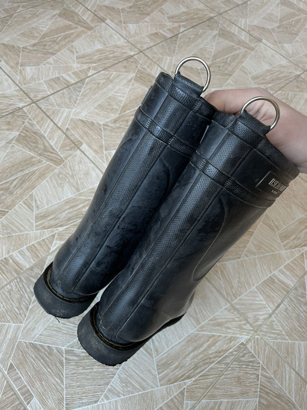 Handmade × Vintage Avant Garde Vintage Ilse Jacobsen HORNBÆK Long Rubber Boot Size US 8 / EU 41 - 7 Thumbnail