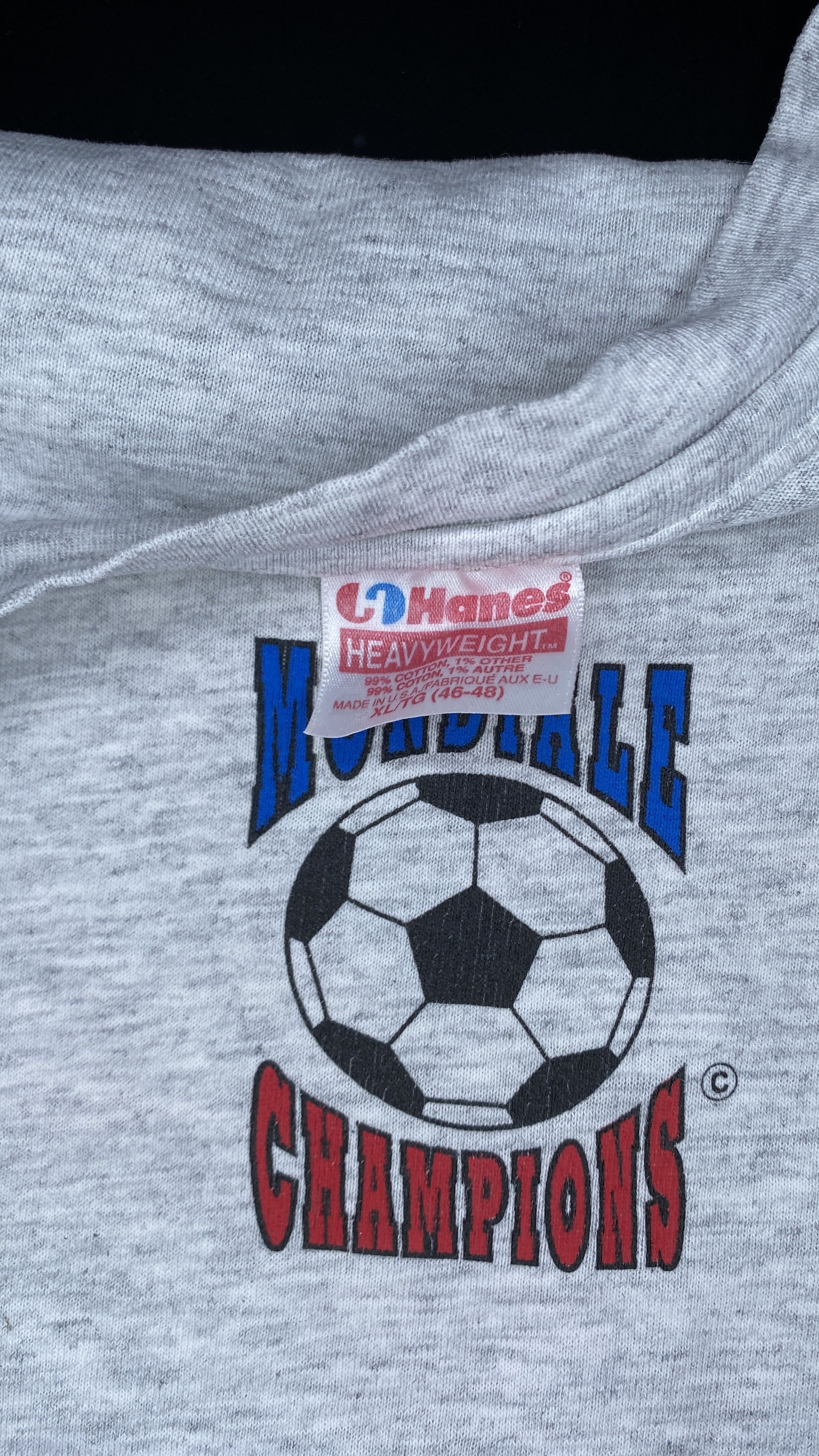 Vintage Vintage 90s Mondiale World Cup Champions Soccer Tee USA Size US XL / EU 56 / 4 - 9 Thumbnail