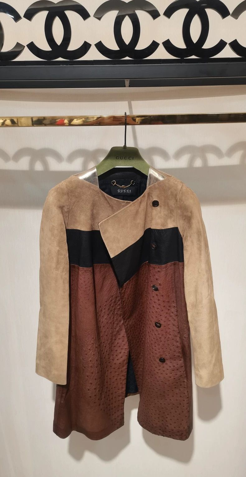 Gucci Gucci Suede Patchwork Trench Coat - dmc Size US M / EU 48-50 / 2 - 1 Thumbnail