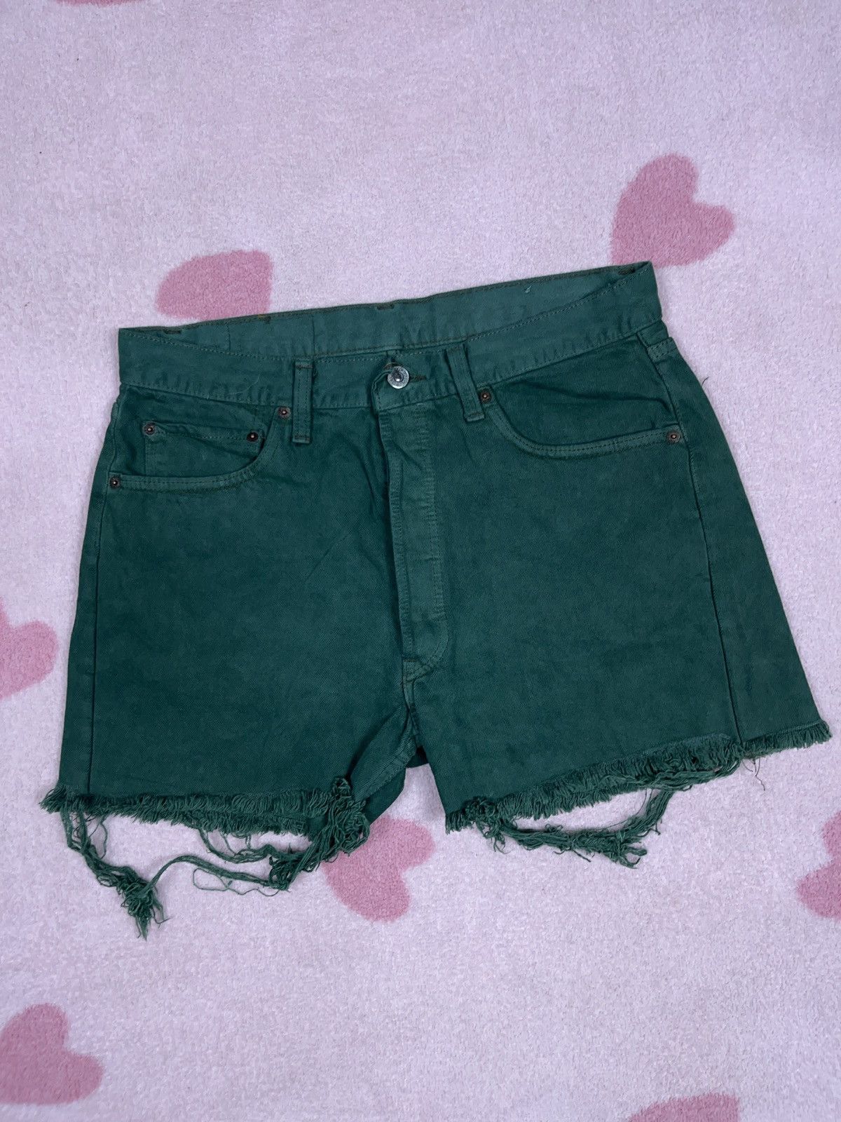 Levi's × Levi's Vintage Clothing × Vintage ➕ vintage Levi’s custom tie dyed distressed jorts 80s/90s Size US 32 / EU 48 - 2 Thumbnail