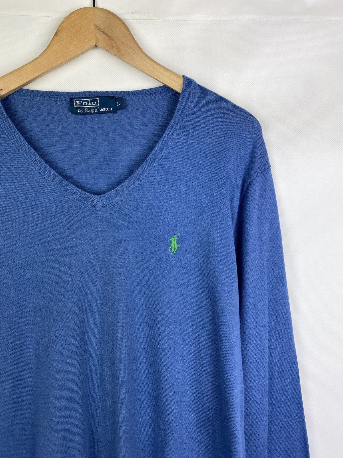 Vintage Polo by Ralph Lauren vintage men’s v neck sweater pullover Size US L / EU 52-54 / 3 - 4 Thumbnail