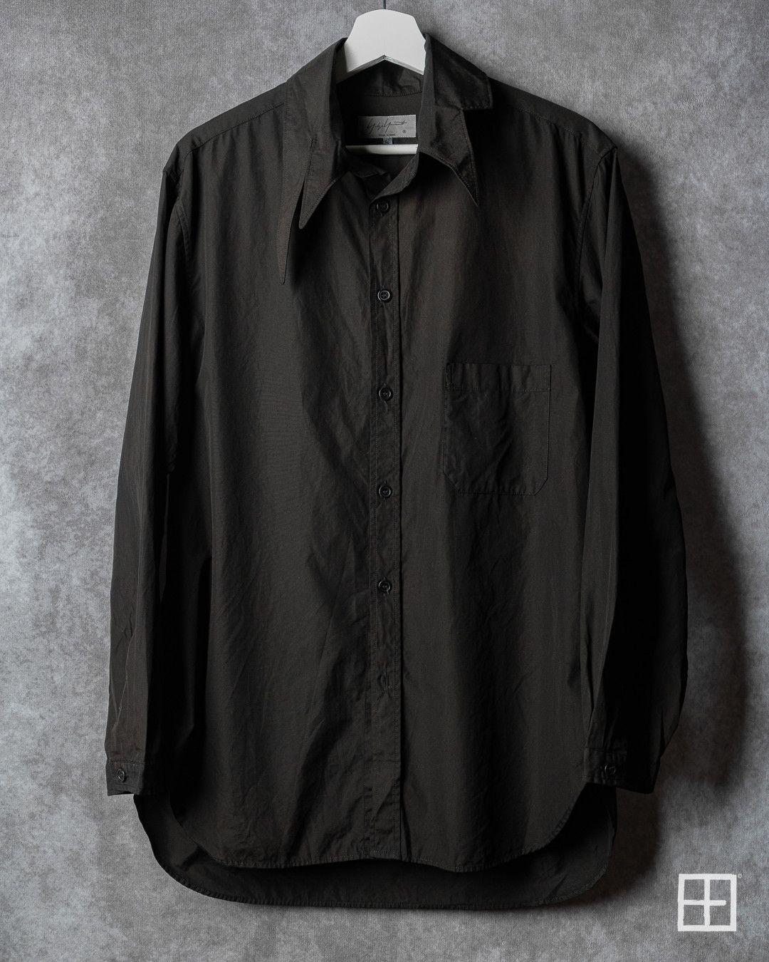 Yohji Yamamoto Yohji Yamamoto Pour Homme AW17 Runway Asymmetry Collar Shirt Size US M / EU 48-50 / 2 - 1 Thumbnail