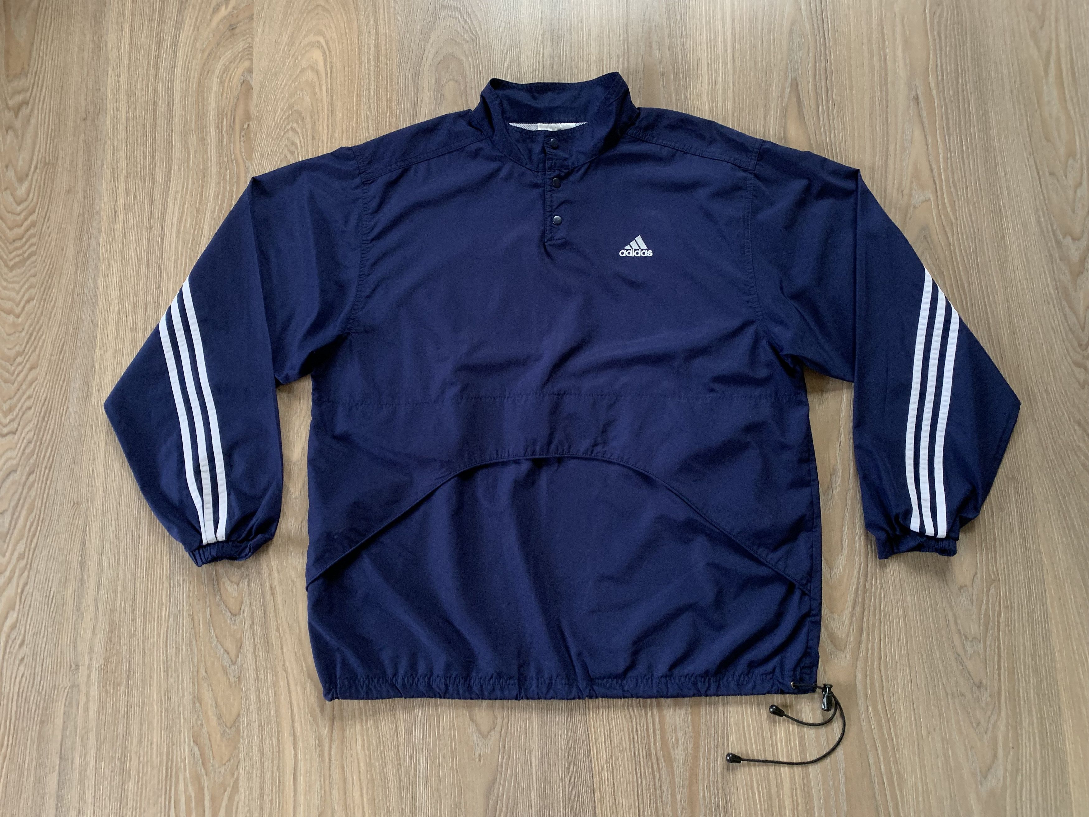 Adidas × Vintage Rare Adidas Vintage Stripe Lightweight Anorak Jacket Size US L / EU 52-54 / 3 - 1 Thumbnail