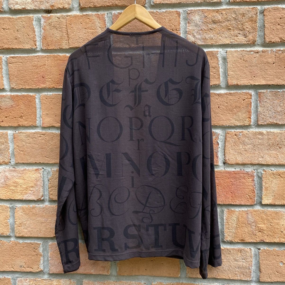 Hermes HERMES PARIS Dark Brown Printed Font Cardigan Size L / US 10 / IT 46 - 2 Thumbnail
