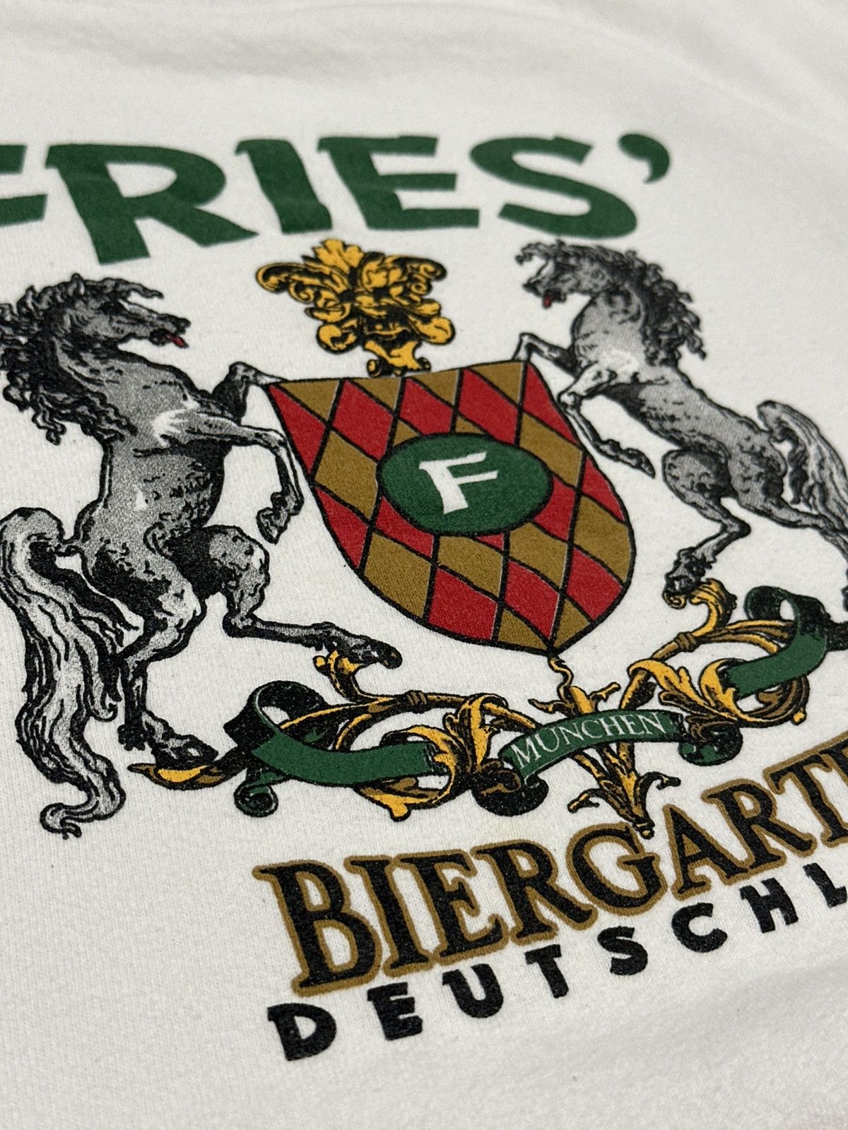 Delta Vintage 90s German Beer Crewneck Fries BiergartenDeutschland Size US L / EU 52-54 / 3 - 10 Thumbnail