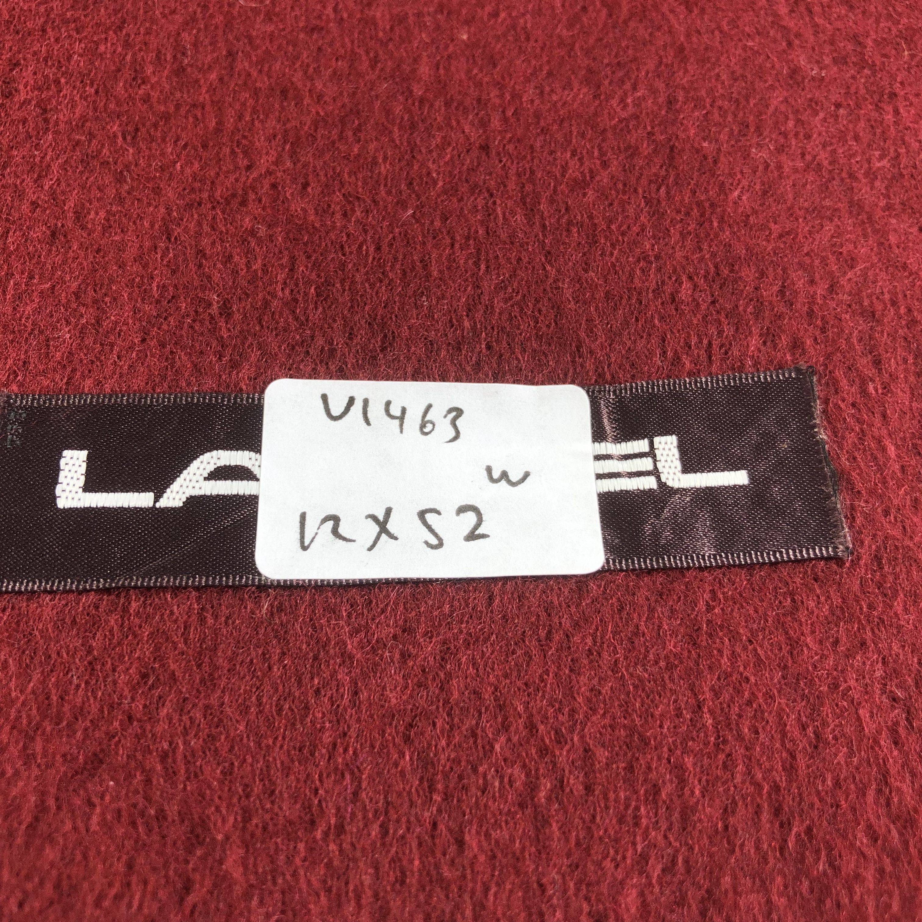 Lancel Lancel Plain Burgundy Wool Scarf Muffler V1463 Size ONE SIZE - 8 Thumbnail