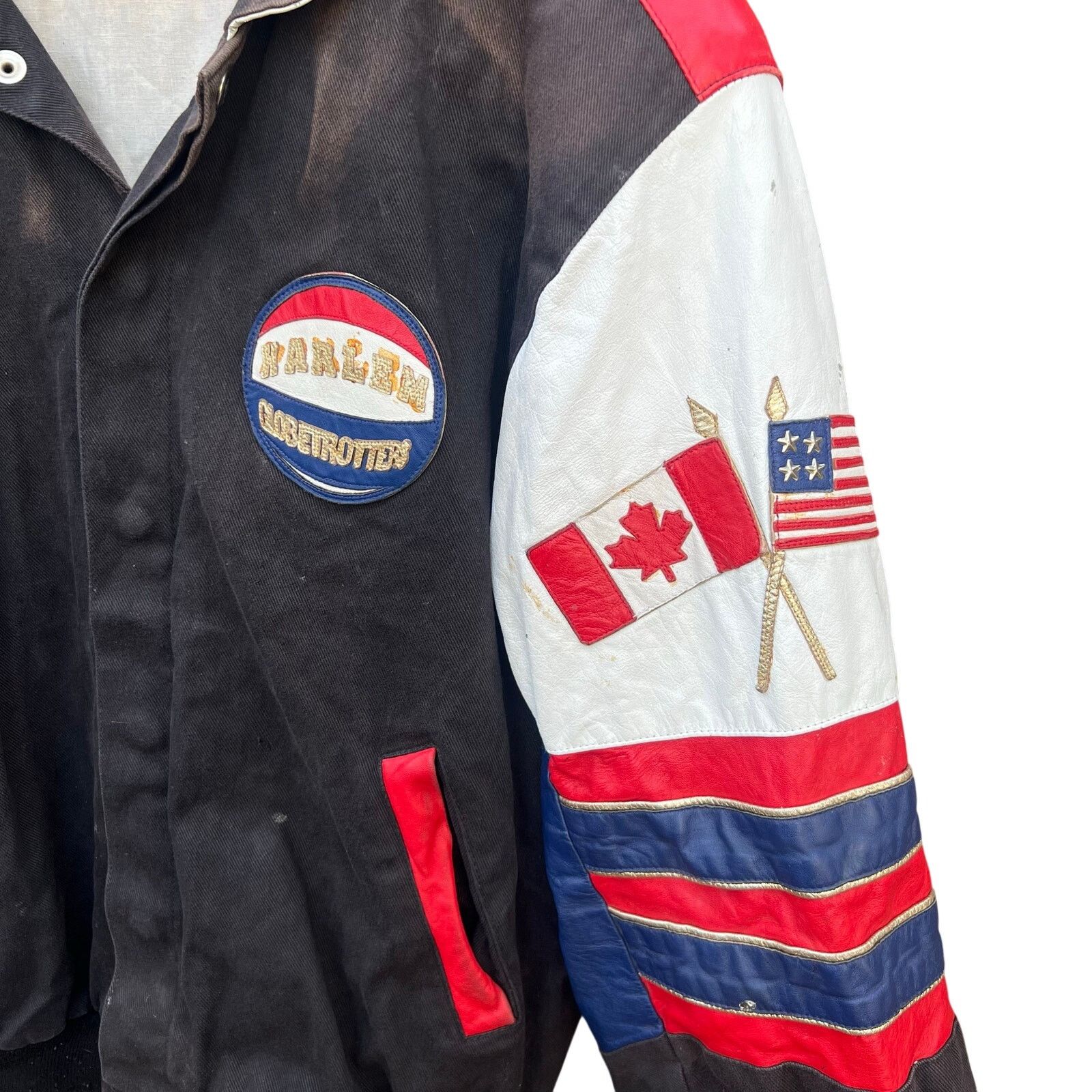 Jeff Hamilton Vintage Jeff Hamilton Harlem Globetrotters Leather Jacket Lg Size US L / EU 52-54 / 3 - 4 Thumbnail