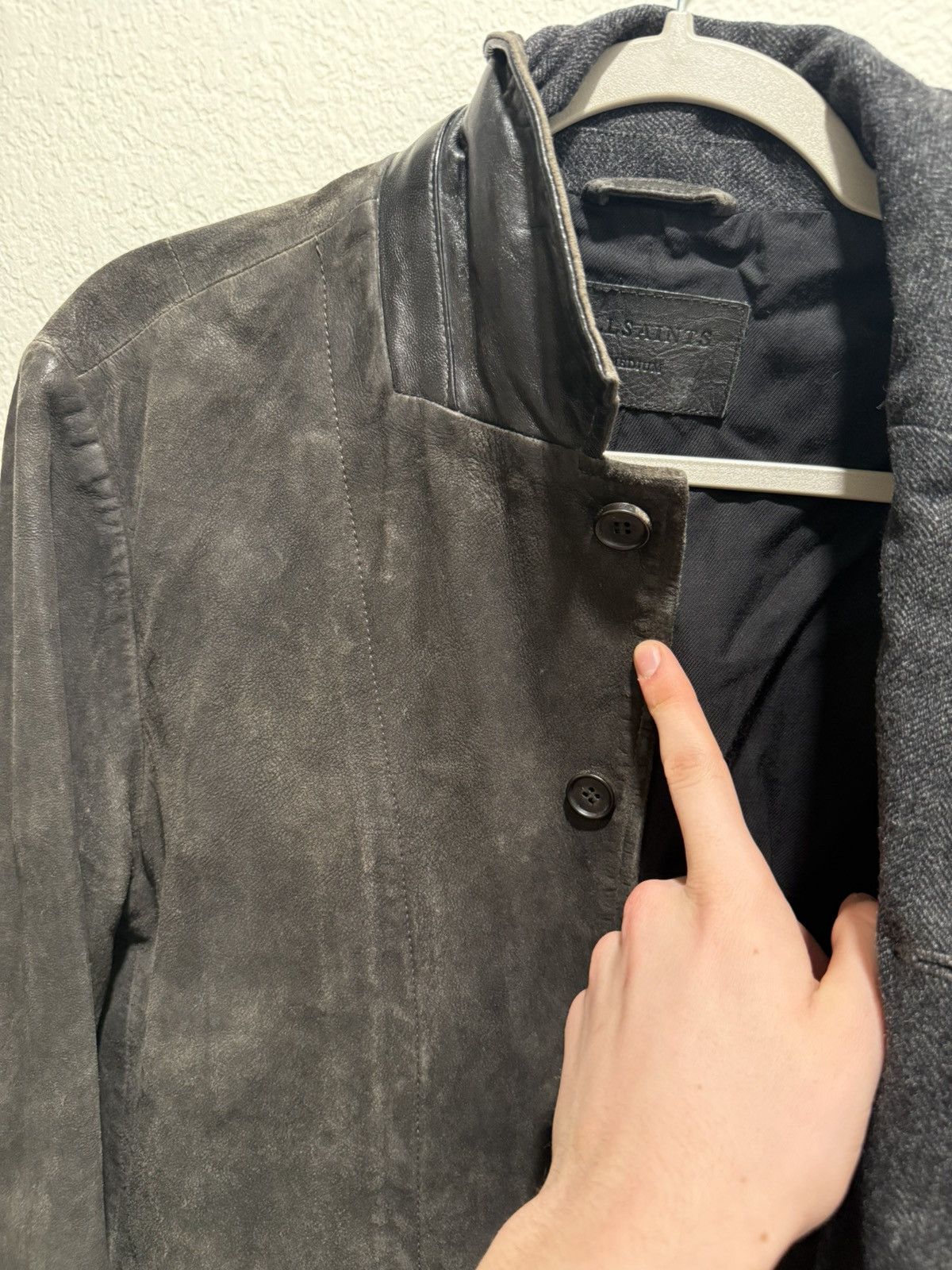 Allsaints AllSaints Leather Survey Blazer Jacket Size US M / EU 48-50 / 2 - 18 Thumbnail