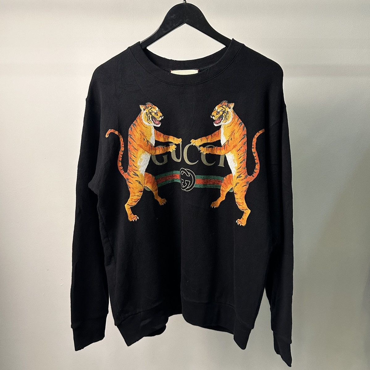 Image of Gucci Tiger Black Sweater, Men's (Size Small)