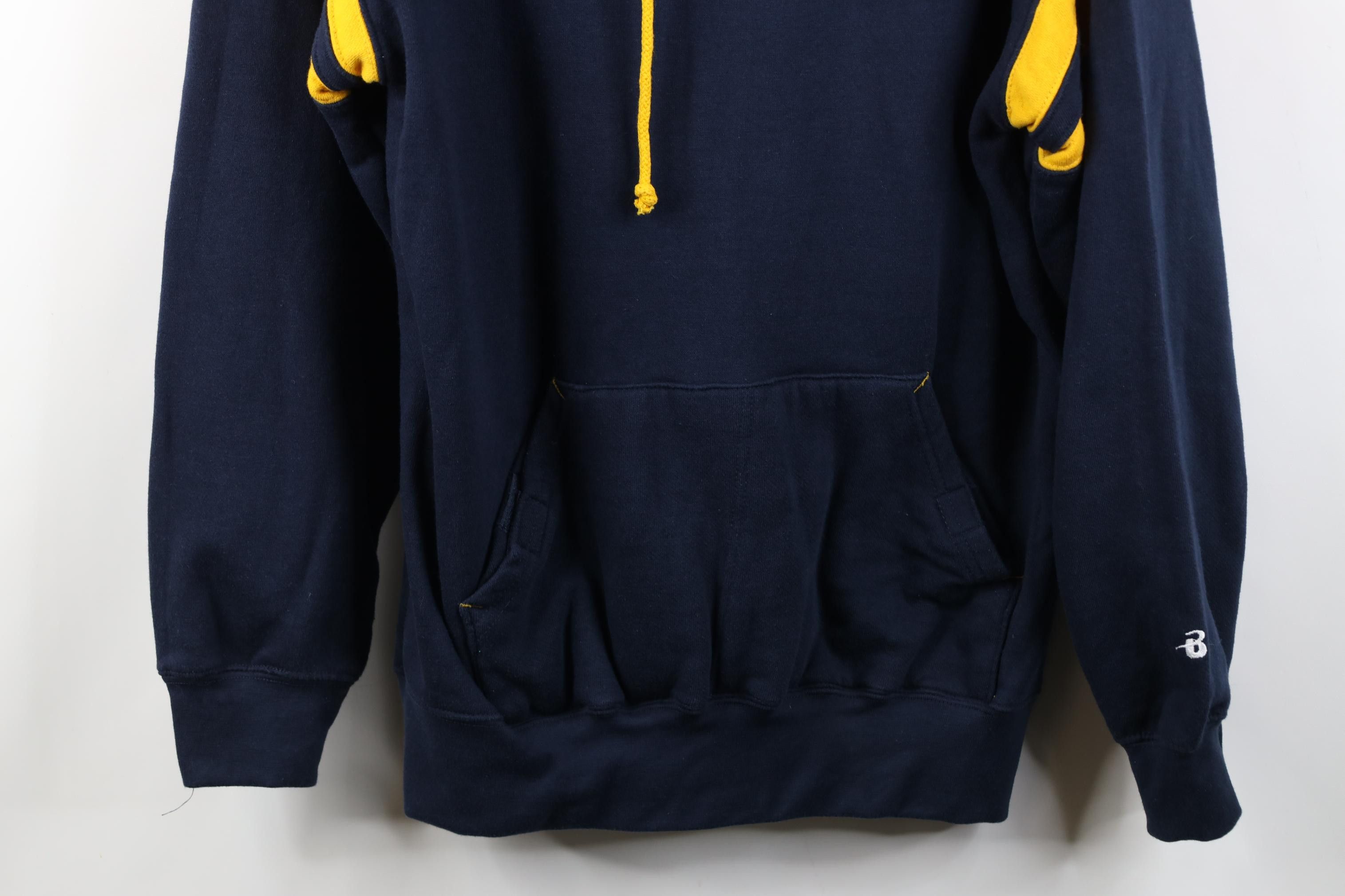 Vintage Vintage 90s Y2K Baseball Hoodie Sweatshirt Striped Blue Size US L / EU 52-54 / 3 - 3 Thumbnail