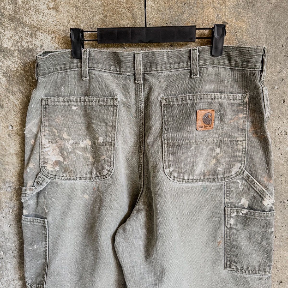Vintage Vintage THRASHED Carhartt Paint Splatter Carpenter Pants Size US 34 / EU 50 - 5 Thumbnail